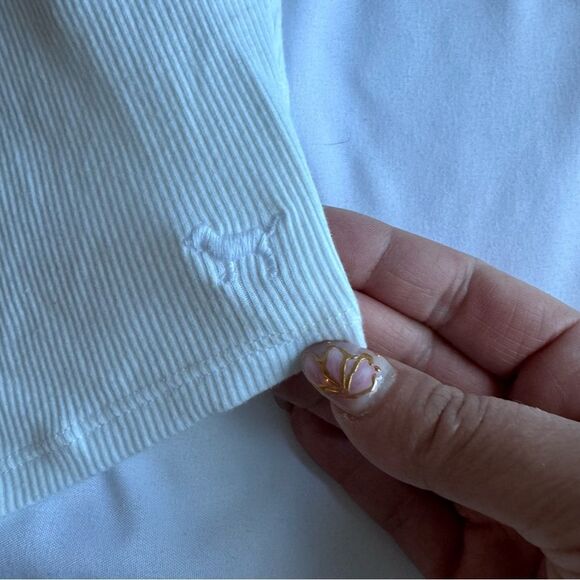PINK Victoria's Secret White Ribbed Top, XXS - Picture 2 of 6